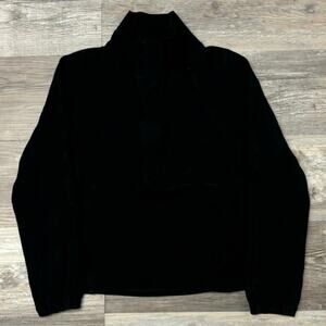 Lululemon Black Womens 4 Funnel Neck The Lab 1/2 Half Zip Pullover‎ Sweatshirt
